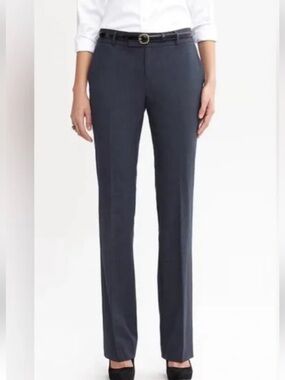 Banana Republic Women's Martin Fit Navy Wool Fully lined pant size 8 Long
